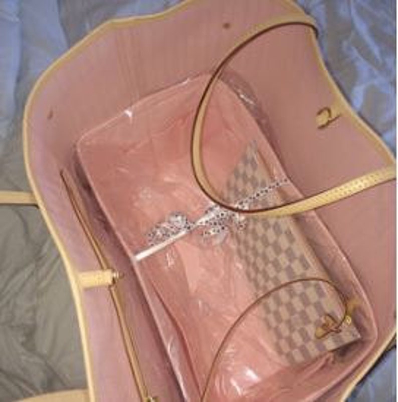 Purse Organizer Neverfull MM. Shaper .Barely Pink..Good match LV Rose Ballerine Made in USA .. Relaxed 11.5x5.5x6 or Snug 12x6x6