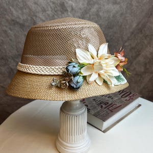 Breathable Floral Mesh Sun Hat - Outdoor UV Protection Hat, Adjustable Women&#39;s Summer Cap for Hiking & Beach, Gift for Mom