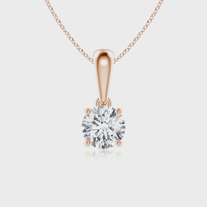 0.5ct Classic Round Diamond Solitaire Pendant
