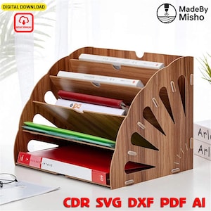 Modern Laser Cut Storage Solution for Bedrooms and Offices - Digital Design | Perfect for Home Offices and Dorm Rooms - DIY Digital File