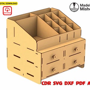 Laser Cut Desk Organizer: DIY Storage Solution (Digital Download)