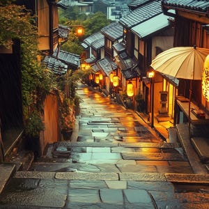 Puzzle 1 000 pièces pour adultes : paysage nostalgique de la ville de kyoto, partie 5