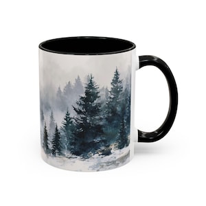 Winter Forest Coffee Mug, Nature-Themed, 11oz/15oz