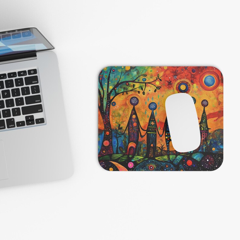 Colorful Artistic Mouse Pad: Vibrant Workspace Decor immagine 3