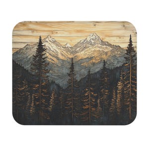 Mountain Landscape Mouse Pad: Nature Inspired Desk Accessory