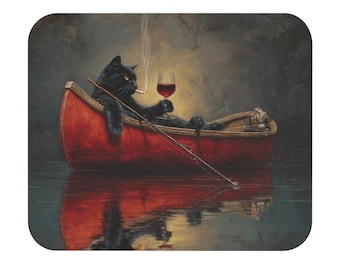 Relaxing Cat Mouse Pad: Whimsical Desk Decor for Cat Lovers