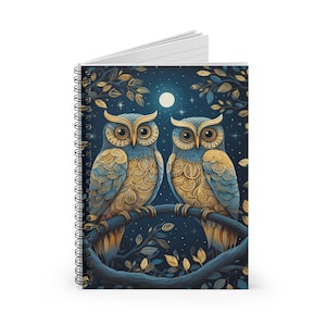 Whimsical Owl Spiral Notebook | Forest Theme Journal | Perfect for Nature Lovers & Gift Giving | Eco-Friendly Stationery, Cute Writing