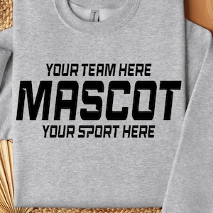 Editable Team Mascot AI Svg, Custom Sports Svg, Custom School Spirit Svg, Personalized Mascot Svg, You Team Spirit, Custom Design,Cricut Svg