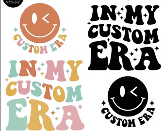 Custom Era Wavy Text SVG, Retro Personalized Shirt Design (Digital Download)