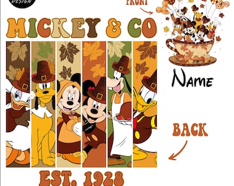 Disney Mickey Thanksgiving PNG, Disneyland Family Trip (Digital Download)