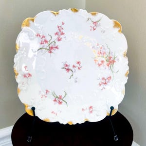 Vintage Flower Plate French Decor Floral Plate