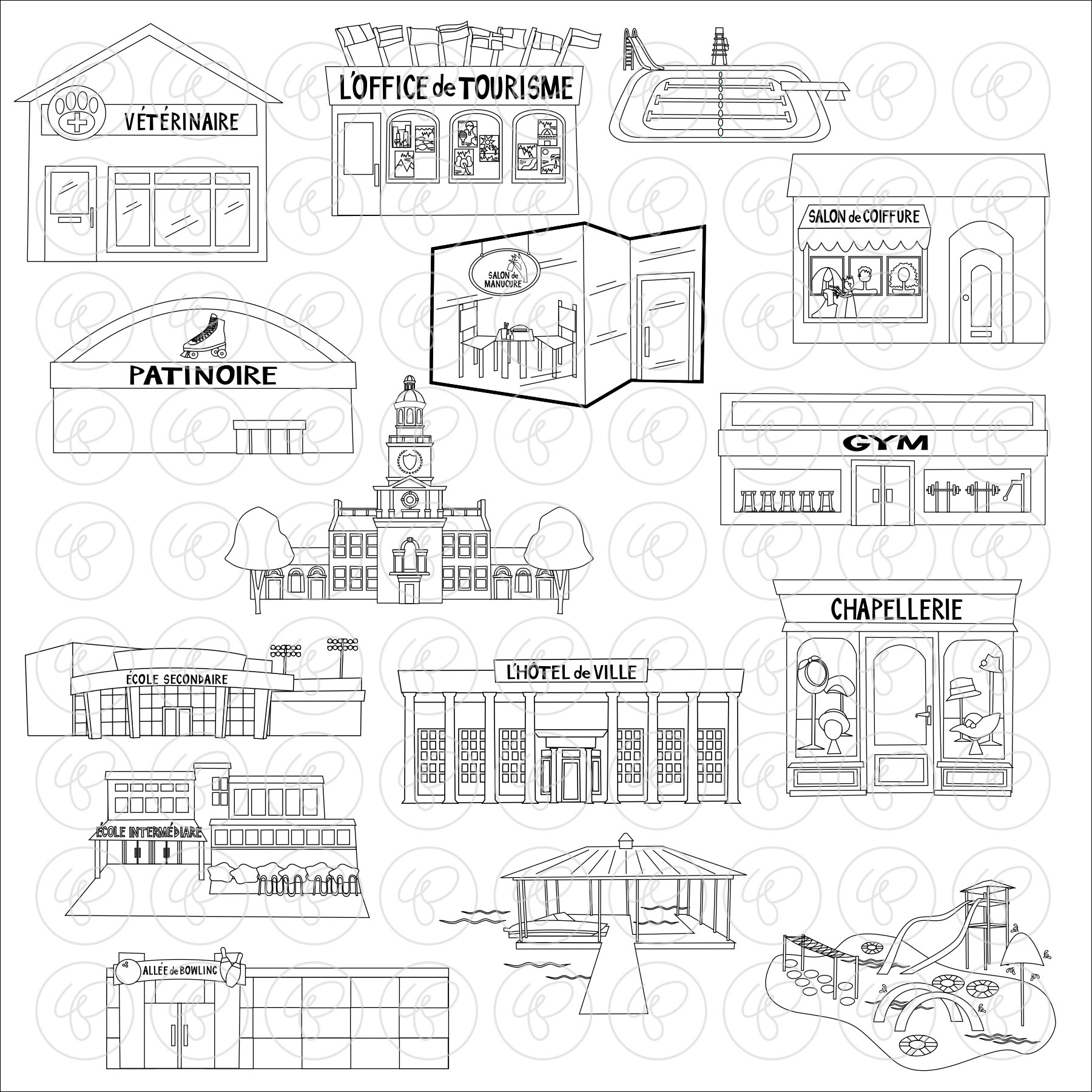 Places In The Community Clipart