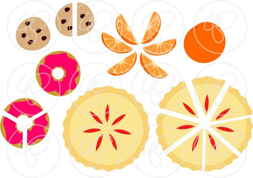 Math manipulatives fractions clipart set 300 dpi school etsy