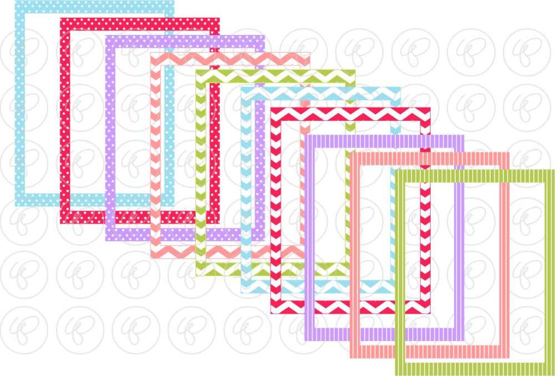 Clementine Frames & Labels: Clip Art Pack Card Making Digital Frames ...
