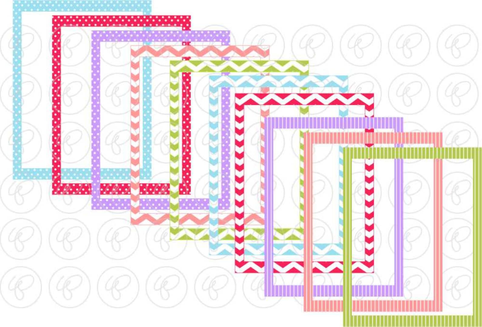 Clementine Frames & Labels: Clip Art Pack Card Making Digital Frames ...