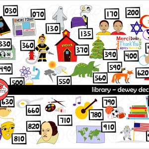 Library Dewey Decimal Category Clipart: (300 dpi transparent png) School Teacher Clip Art Librarian Classification