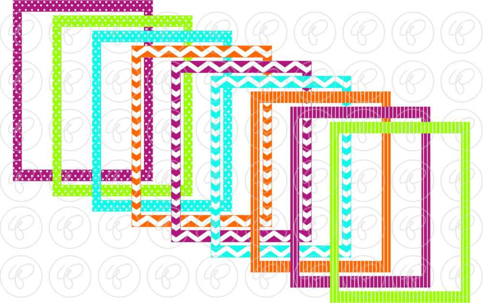 Malibu Frames & Labels: Clip Art Pack Card Making Digital Frames Page ...