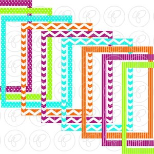 Malibu Frames & Labels: Clip Art Pack Card Making Digital Frames Page ...