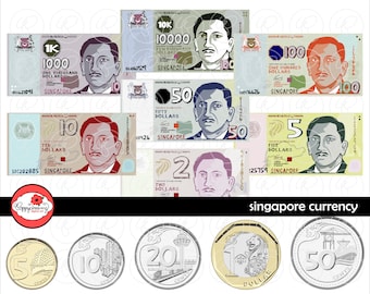 Singapore Currency Clipart Set - (300 dpi) School Teacher Clip Art Math Manipulatives