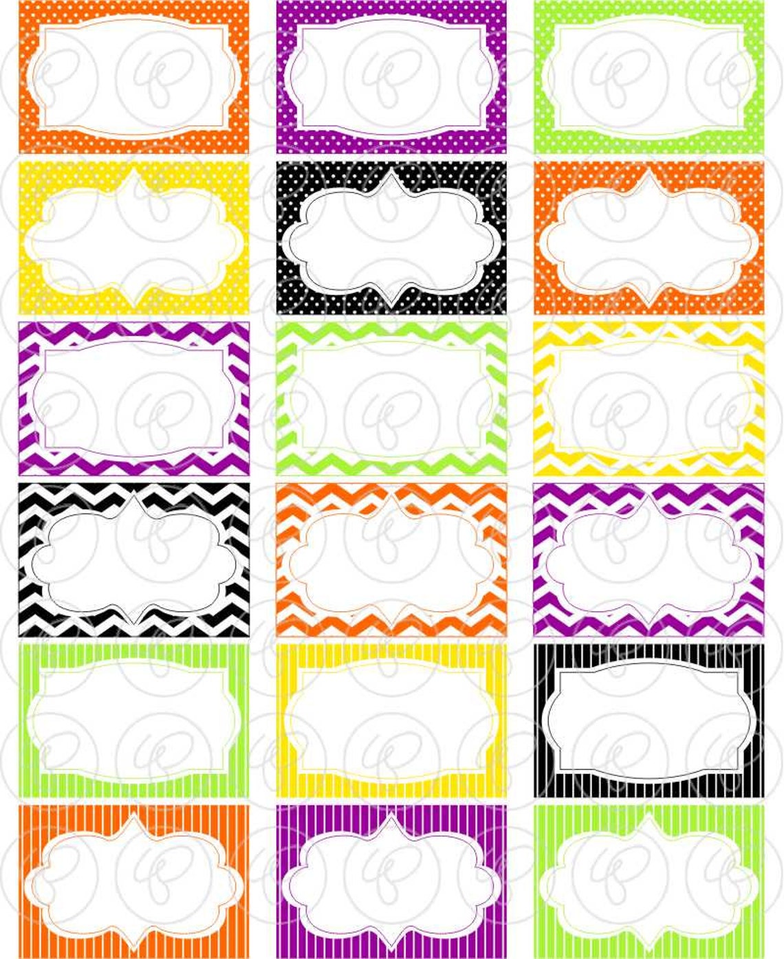 Halloween Frames & Labels: Clip Art Pack Card Making Digital Frames ...
