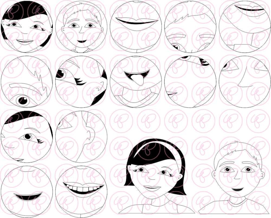 Face Parts Clipart Set (300 Dpi) School Teacher Clip Art Science ...