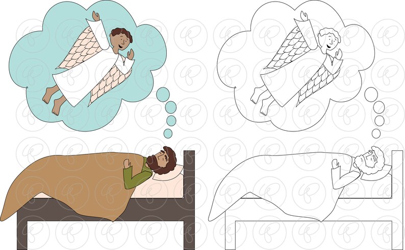 Bible Stories: Birth of Jesus Christ Clipart Set by Poppydreamz Bible ...