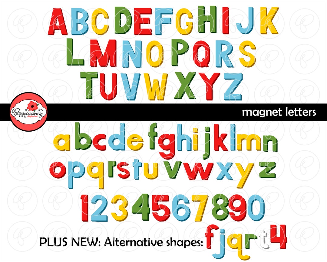 Magnet Letters Alphabet: Clip Art Pack 300 Dpi Transparent Png Card