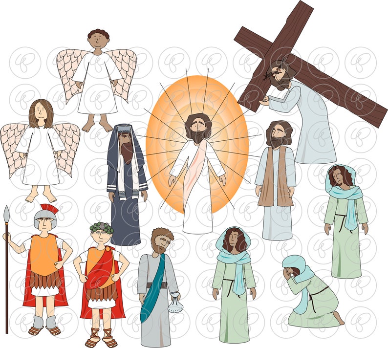 Bible Stories Easter Clipart Set by Poppydreamz Bible Biblical Jesus