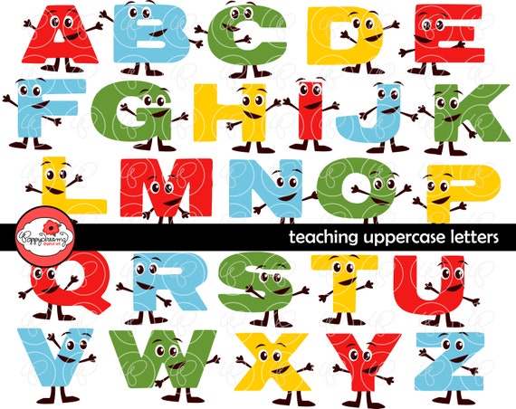 Unterrichten Von Grossbuchstaben Clipart Schule Lehrer Etsy