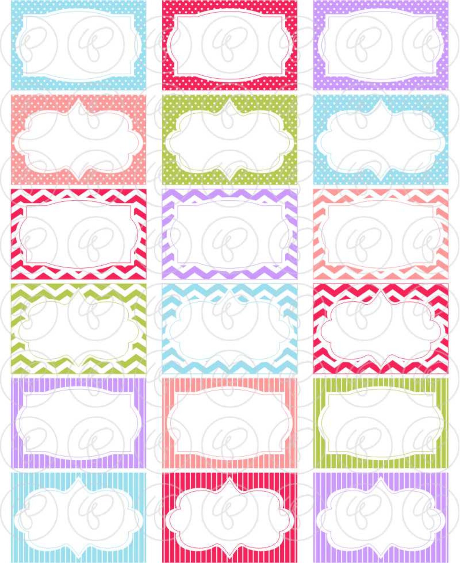 Clementine Frames & Labels: Clip Art Pack Card Making Digital Frames ...