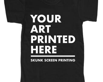 100 Custom Screen Printed T-Shirts