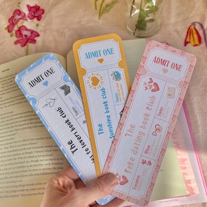 Book Trope Bookmarks | Book Club Bookmarks | Ticket Bookmarks | Romance Bookmarks | Cute Bookmarks