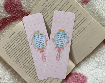 Rosa Never-Ending TBR Lesezeichen | Leinen Karton