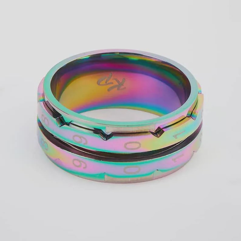 Rainbow Row Counter Ring - Etsy