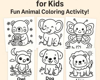 Animals Color by Number | Kids Printable Coloring Pages (PDF Download)