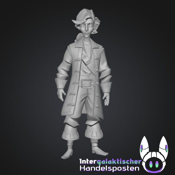 Guybrush Threepwood (Monkey Island) | Arquivo STL para impressão 3D | Download digital de arte de fã | Figura em modelo 3D altamente detalhada