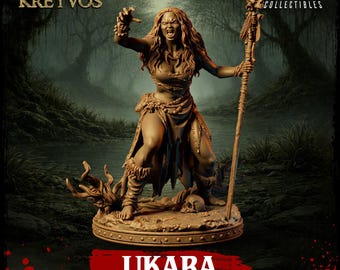 Witch Ukara | Primal Miniatures Tales of Kreyvos | witch | 32mm tabletop miniature