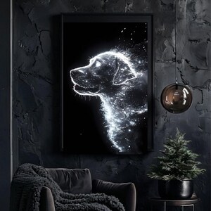 Retrato pop art de un golden retriever: regalo para amantes de los perros deportistas (descarga digital)