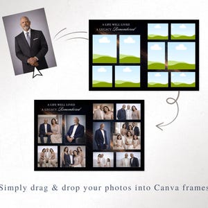Funeral Program Template, Editable Canva Memorial Booklet (Canva, Instant Download) FP-41 image 8