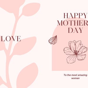Tarjeta del Día de la Madre con frases inspiradoras y frases especiales para el Día de la Madre.