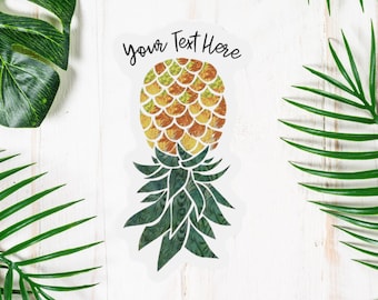 Personalized Upside Down Pineapple Cruise Door Magnet: Custom Stateroom Decor, Your Text Here