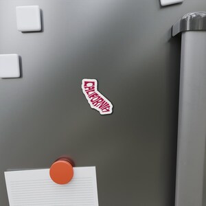California State Magnet: Die-Cut Vinyl Decal - Car, Fridge, Gift 2" x 2"