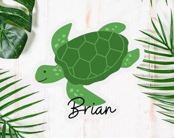 Personalized Turtle Magnet: Custom Name, Cruise Door Decor