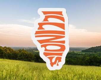 Die-Cut Illinois State Magnet: Car, Fridge, Gift - Five Sizes