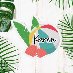 Personalized Cruise Door Magnet: Beach Ball Design, Cruise 2025