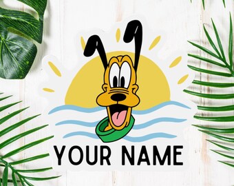 Imán personalizado para puerta de crucero - Disney Pluto - Crucero 2025, imanes de crucero, crucero familiar, imanes personalizados, decoración para puerta de crucero