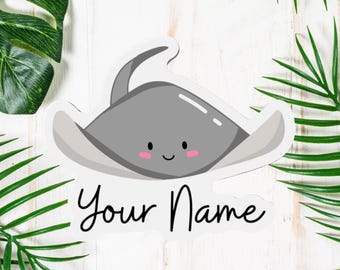 Imán personalizado para puerta de crucero Stingray: decoración familiar personalizada, nombre de la persona
