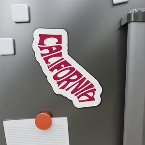 California State Magnet: Die-Cut Vinyl Decal - Car, Fridge, Gift 6" × 6"
