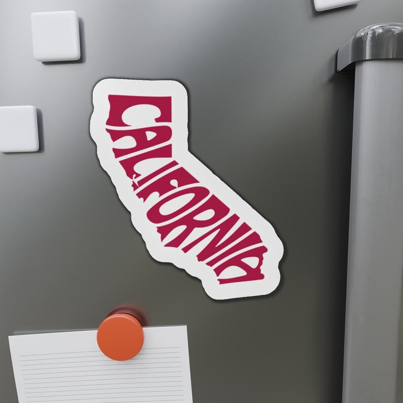 California State Magnet: Die-Cut Vinyl Decal - Car, Fridge, Gift 6" × 6"