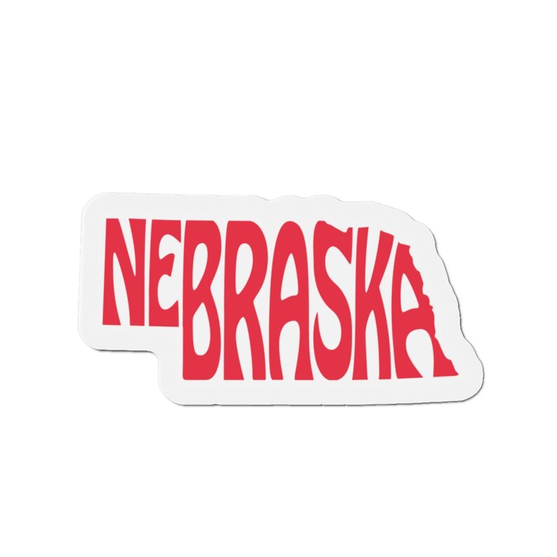 Nebraska State Magnet: Die-Cut Vinyl Decal, Car/Fridge Magnet image 7